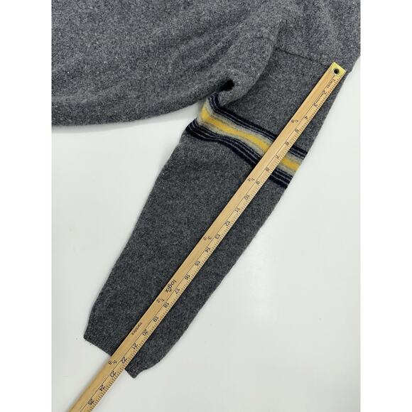 American Eagle Mens Sweater Size XL Gray AE77 Performance Lambswool 1/4 Zip VTG - Picture 8 of 10